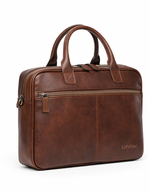 Men’s Premium Leather Laptop Bag – Durable & Stylish, Fits 15” Laptop