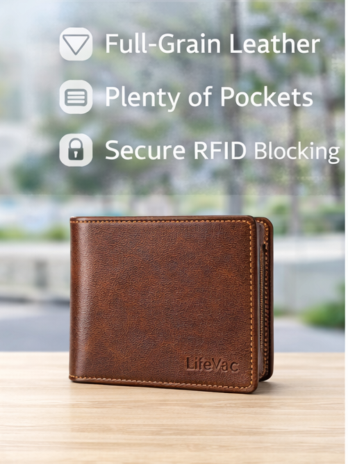Men’s Premium Leather Wallet – Sophisticated, Spacious & Everyday Ready